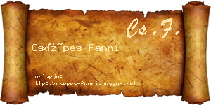 Csépes Fanni névjegykártya